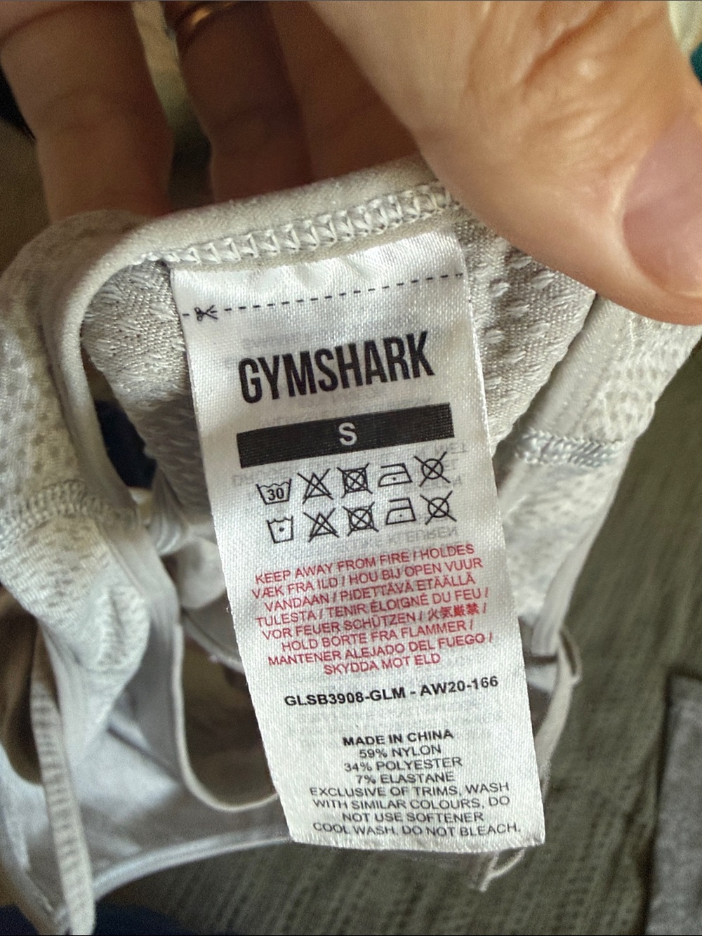 Gymshark Racerback Sports Bras - Cream, Teal, Gray, Charcoal - Picture 3 of 3